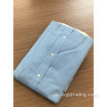 Camisa masculina de manga comprida 100% algodão cor sólida